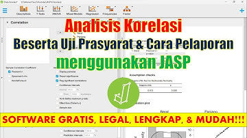 Cara Analisis Korelasi menggunakan JASP beserta Cara Pelaporannya