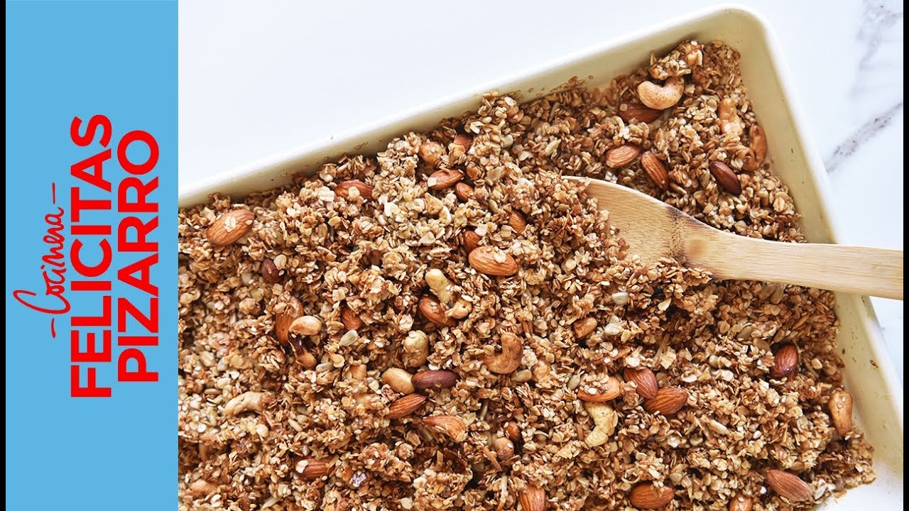 La mejor granola casera súper crocante, saludable y llena de sabor | Felicitas Pizarro
