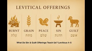 What Do Sin & Guilt Offerings Teach Us? Leviticus 4–5