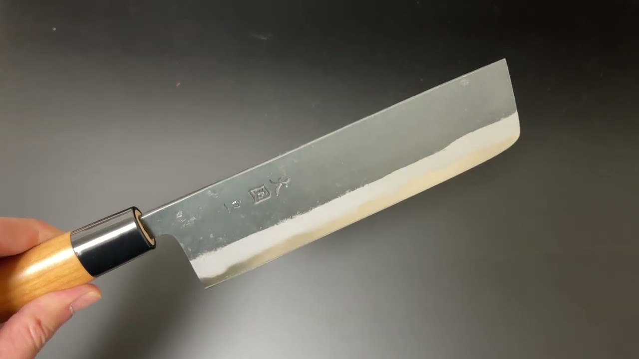 境志泰 Yukihiro Sakai 火国 Hinokuni 菜切包丁180mm 白紙一号鋼 黒打