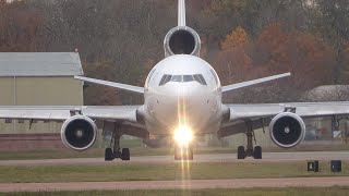 WGA MD11 + USAF U2 DEPARTURES AT RAF FAIRFORD - 22/11/23 4K