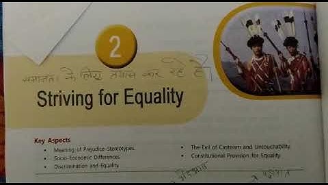 Class-6, Sub-Civics, Ch-2-  Striving for equality (Part-1)