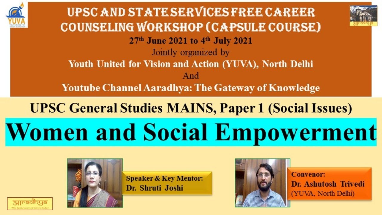 Women and Social Empowerment UPSC, General Studies, Paper 1, Social