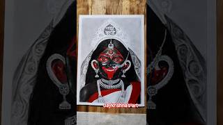 Maa Shyamasundari Portrait sketch - final look... 🥰💖 Joy Maa. 💫💥🙏 #art #drawing #maa #sketch #shorts