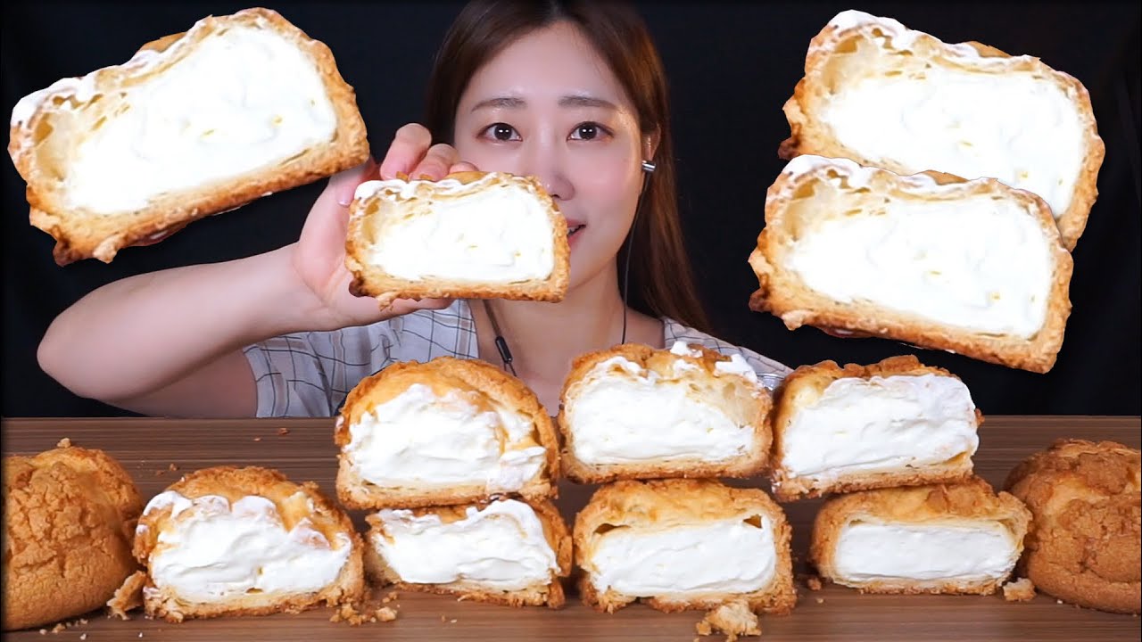 ASMR 크림에 진심인 편..코스트코 바닐라슈 먹방 ! (COSTCO VANILA CHOUX MUKBANG EATING SHOW)