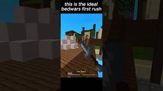 the ideal bedwars first rush #minecraft #bedwars #hypixel