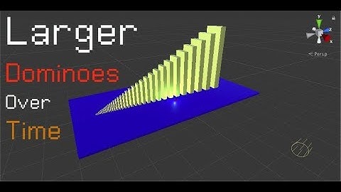 Domino Chain Reaction with Unity Physics Simulation- Lineup of Larger Dominoes