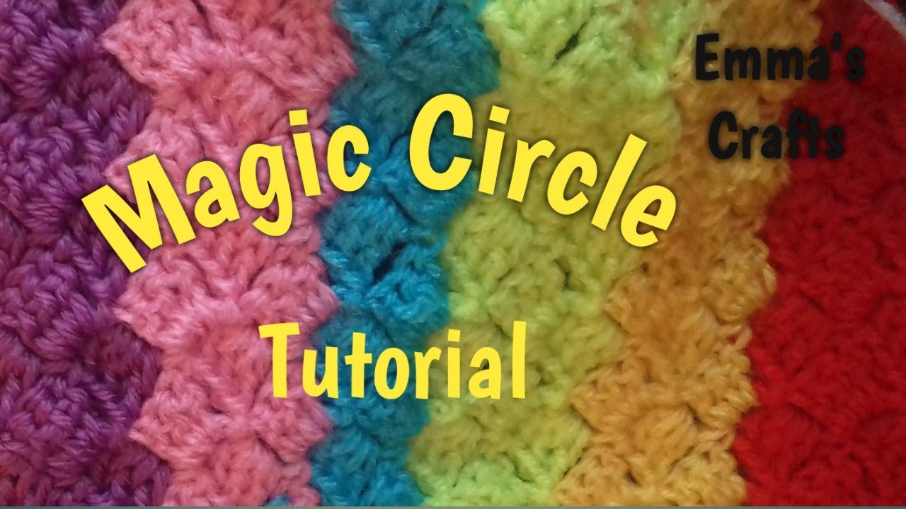 triple yarn crochet in the magic circle