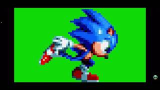 Sonic Running Green Screen