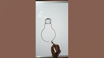 drawing of a light bulb #easy #shorts #howtodraw #simple #ytshorts #electricbulb #art #lineart