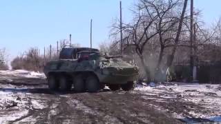 Война на Украине Дебальцево Реальный бой Ukraine War   Firefight between militias and army of Ukrain