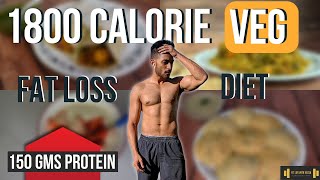 1800 Calorie Vegetarian Diet for Fat Loss | Indian Fitness 🇮🇳 | FitLifeWithVatsa