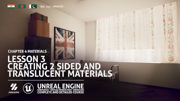 2 Sided and Translucent Materials | Lesson3 | Chapter4 | Hindi | Urdu | हिंदी | اردو | UE Course