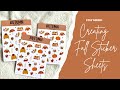 How I create sticker sheets to sell on Etsy | Creating Fall Sticker Sheets