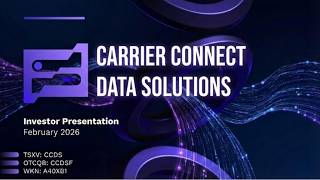 Carrier Connect Data Solutions Inc. (OTCQB: CCDSF | TSXV: CCDS): Virtual Investor Conferences