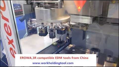 automatic electrode changer for EDM die sinking with EROWA compatible tooling