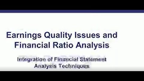 CFA EXAMl Topic Review 22 Integration of Financial Statement Analysis Techniques