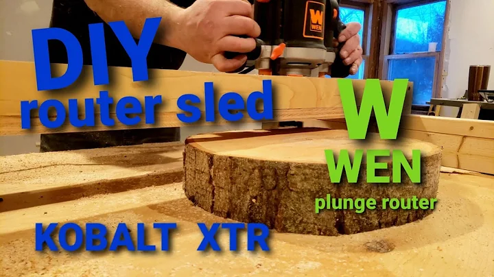 Diy Router Sled WEN Plunge Router  in action.