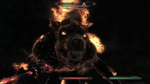Skyrim SE werewolf encounter.