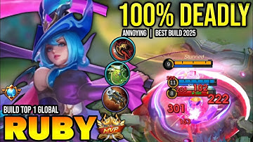 RUBY BEST BUILD 2025 | BUILD TOP 1 GLOBAL RUBY GAMEPLAY | MOBILE LEGENDS✓