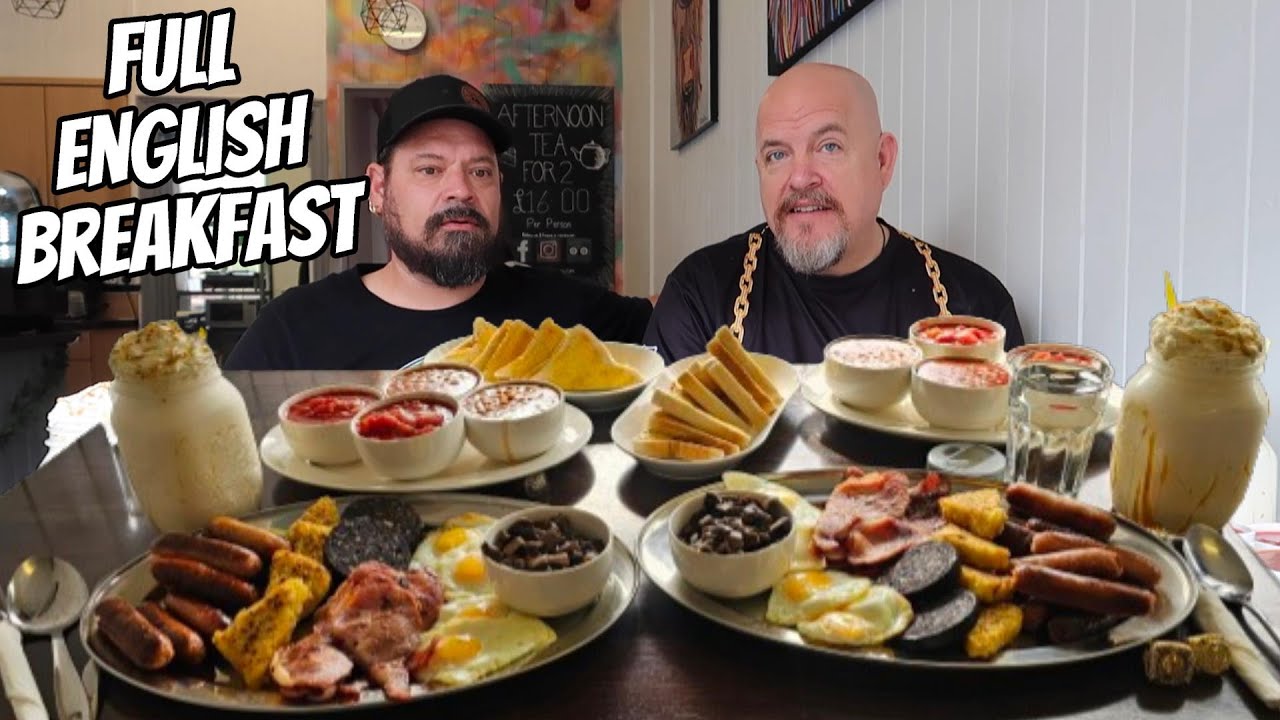 Пробуем самую большую тарелку завтрака в Англии! Только один раз нам уступил @Beardmeatsfood