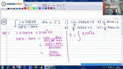 INDEFINITE INTEGRATION||PART03|JEE MAINS |EAMCET|ECET||2022 |PGT&TGT||#SAKALAVIDYA