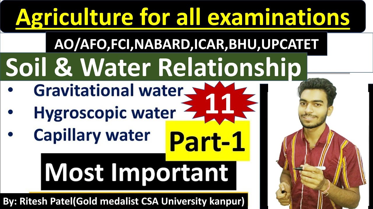 Soil water plant relationship|agriculture for afo|soil water plant relationship in hindi