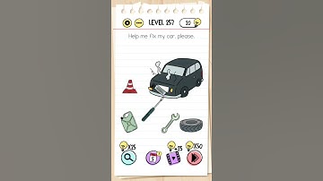 brain test level 257 Help me fix my car 🚗 , please