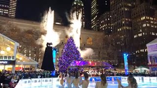 NYC LIVE 2019 Bryant Park Tree Lighting and Ice Skating Part 2 (December 5, 2019)