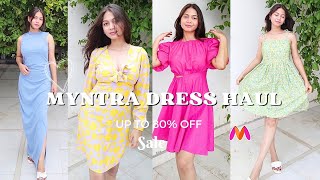 HUGE MYNTRA DRESS HAUL || Summer Dresses Try-on Haul || Dresses Under Rs. 700 || Up to 80% off