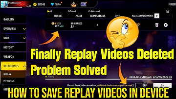 How To Recover Deleted Replay Videos In Free Fire 🔥 (Ofter Update)Secret Trick - Part 2