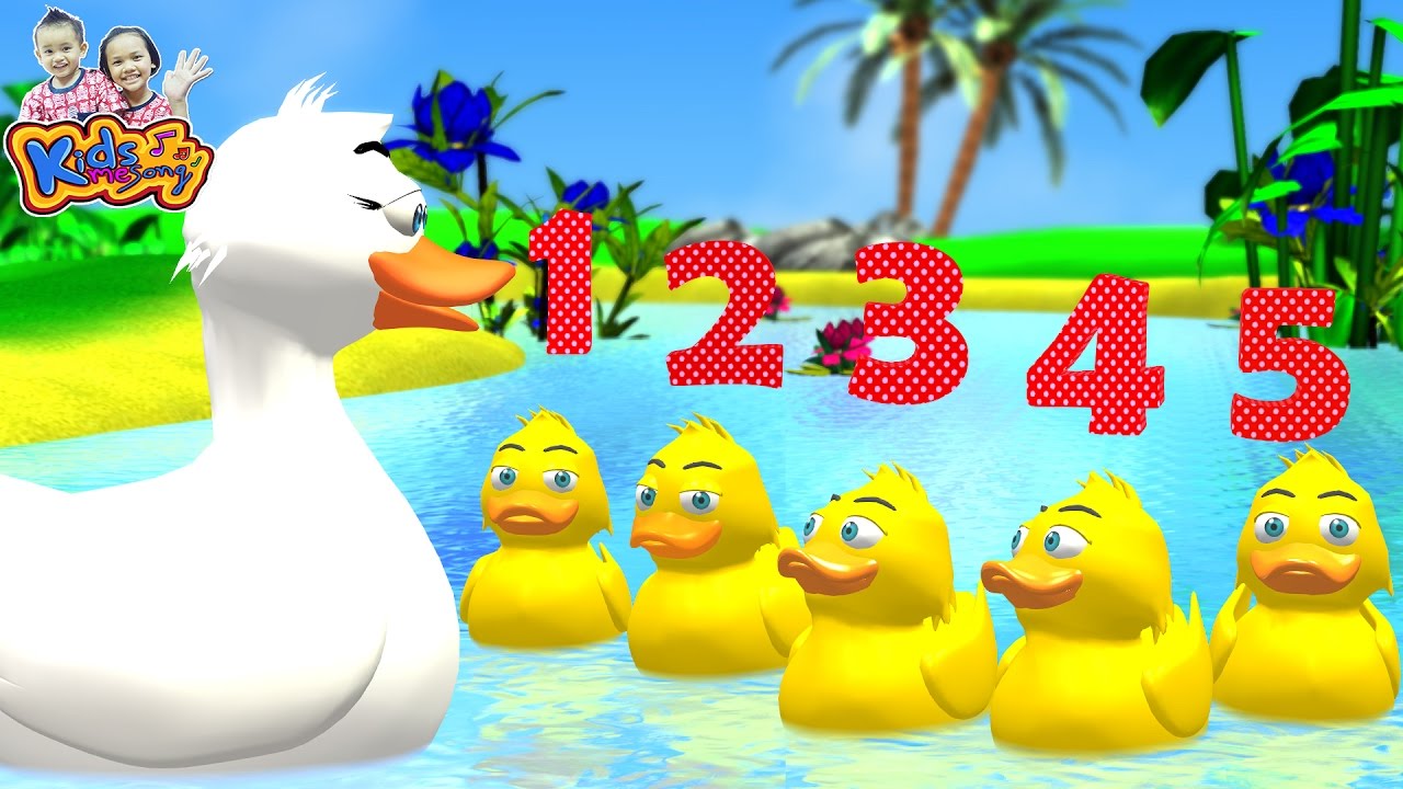 มา ภาษา ญี่ปุ่น  Update  เพลงลูกเป็ด 5 ตัว | เป็ดน้อย 5 ตัว | five little duck  By KidsMeSong