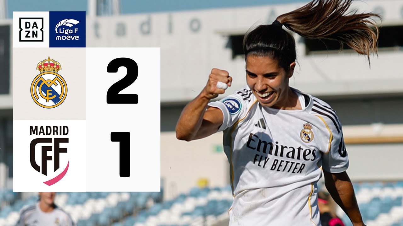 Real Madrid CF vs Madrid CFF (2-1) | Resumen y goles| Highlights Liga F ...