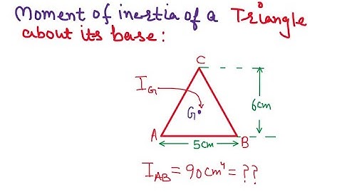 Area Moment of inertia of a triangle about base | Theorem of parallel axis | Strength of Materials