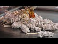 西成 やまきの姉妹店 ホルモンちからの営業に密着！！ Old Style Japanese Street food - Teppanyaki - Grilled innards 호르몬 구이 鉄板焼き