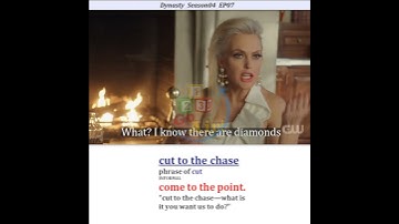 Cut to the chase - Meaning, Usage | Learn English with TV Shows & Movies