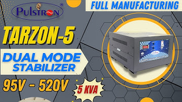 Pulstron TARZON-5 | 5Kva Dual Mode Voltage Stabilizer |95V-520V | Works On Both Single/ Double Phase