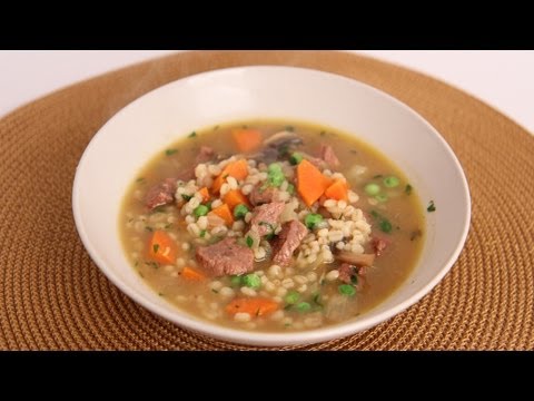 Beef & Barley Soup Recipe - Laura Vitale - Laura in the Kitchen Episode 523