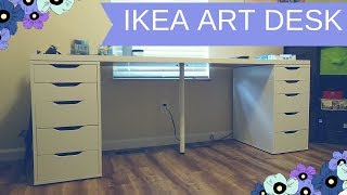 Ikea Linnmon Alex Desk Build (Setting up my art desk!)