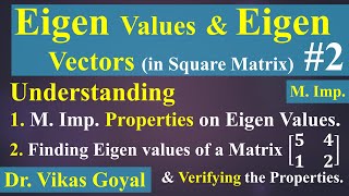 Eigen Values & Eigen Vectors 2 in Hindi (M. Imp.) in Matrices | Engineering Mathematics