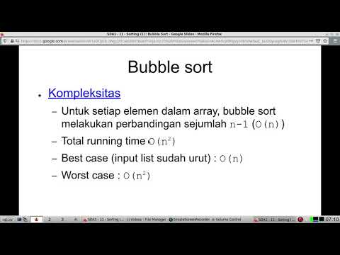 Kuliah Struktur Data dan Algoritma : Bubble Sort - part 4