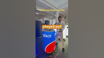Fridge can shaped LED screen makes more possibilities! #leddisplay #ledwall #led