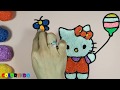 COLORINDO HELLO KITTY COM MASSINHA DE ISOPOR - FOAM CLAY