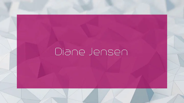 Diane Jensen - appearance