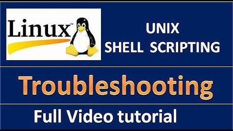 linux scripting Variables Special variables Troubleshooting a shell script