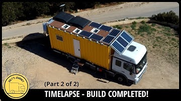 Final TIMELAPSE | Container home on wheels (part 2) | RELAX & NO TALKING
