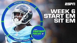 Week 6 Start Em/Sit Em + TNF Preview | Fantasy Focus 🏈