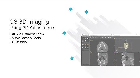 CS 3D Imaging: Using 3D Adjustments Recorded Class