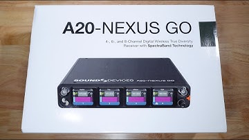 Unboxing the A20-Nexus Go, a multi-channel wireless audio receiver from Sound Devices.