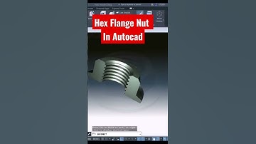 learn how to design a Hex Flange Nut in Autocad #shorts
